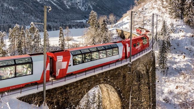 Keindahan Alpen, Kereta Api Glacier Express di Swiss